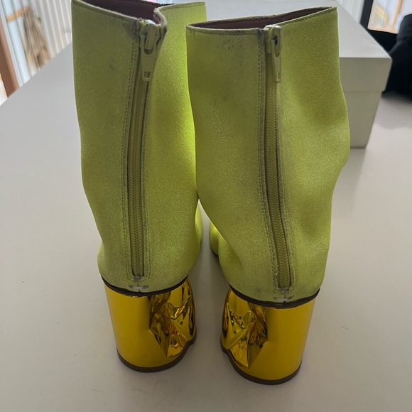 Maison Margiela Crushed Heel Worn Effect Glitter Ankle Boots - Picture 6 of 10